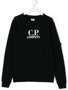 Cp Company Kids Teen Logo Print Sweatshirt - Blue