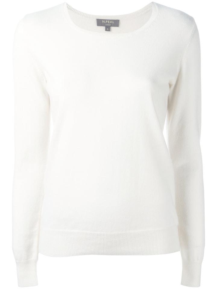 N.peal Fine-knit Sweater, Women's, Size: Xl, White, Cashmere