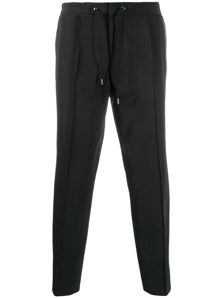Boss Hugo Boss Stripe Detail Cropped Trousers - Black