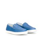 Armani Junior Classic Loafers, Boy's, Size: 35, Blue
