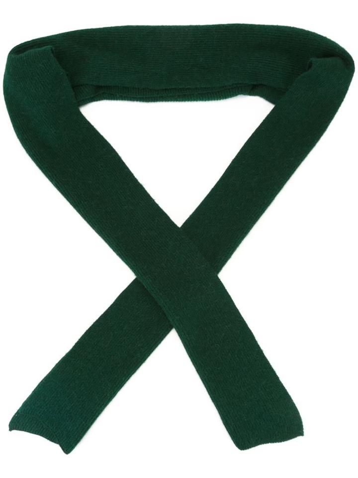 Cédric Charlier Ribbed Trim Scarf