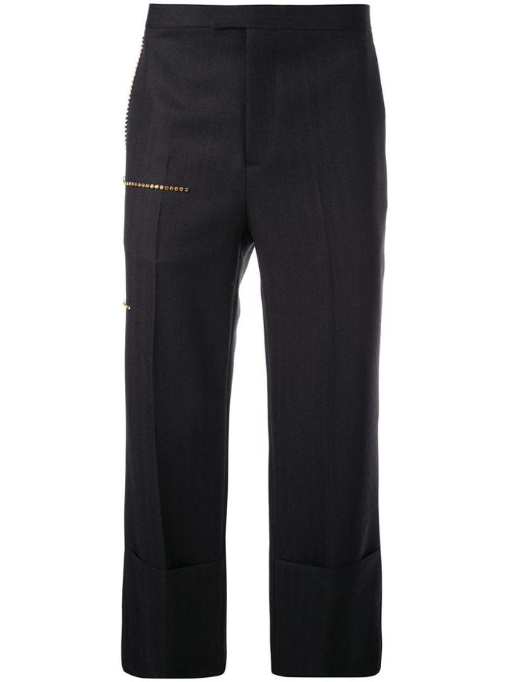 Raf Simons Embellished Tailored Trousers - Black
