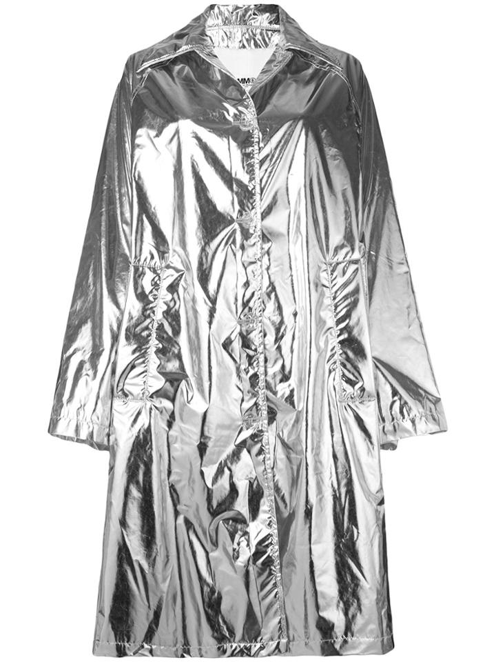 Mm6 Maison Margiela Oversized Metallic Coat