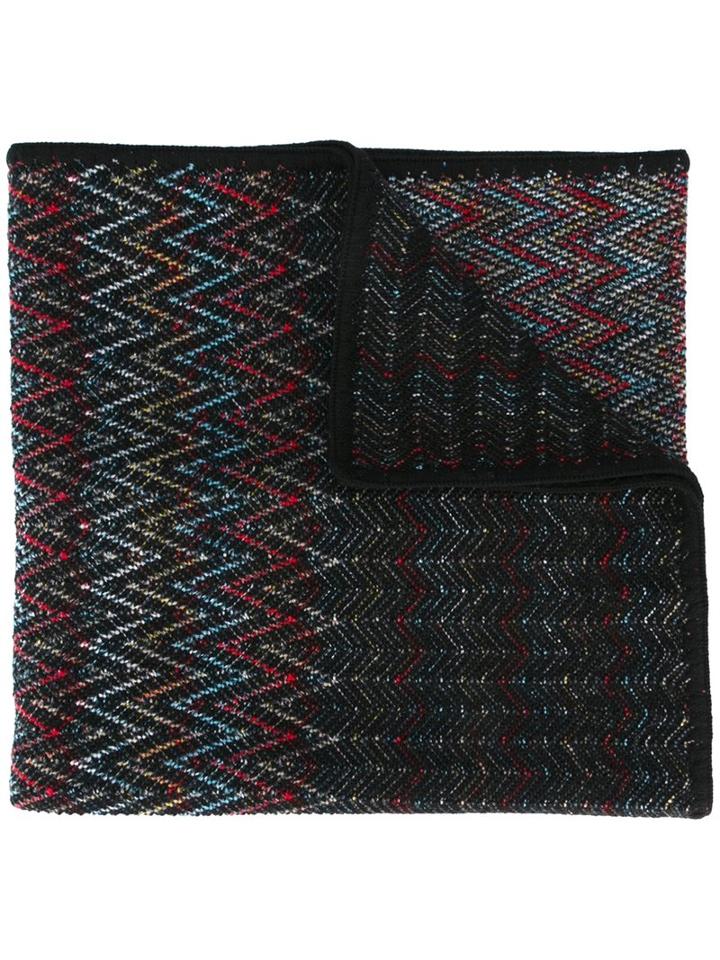 Missoni Zig-zag Knit Scarf, Men's, Wool