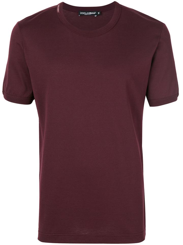 Dolce & Gabbana - Round Neck T-shirt - Men - Cotton - 46, Pink/purple, Cotton