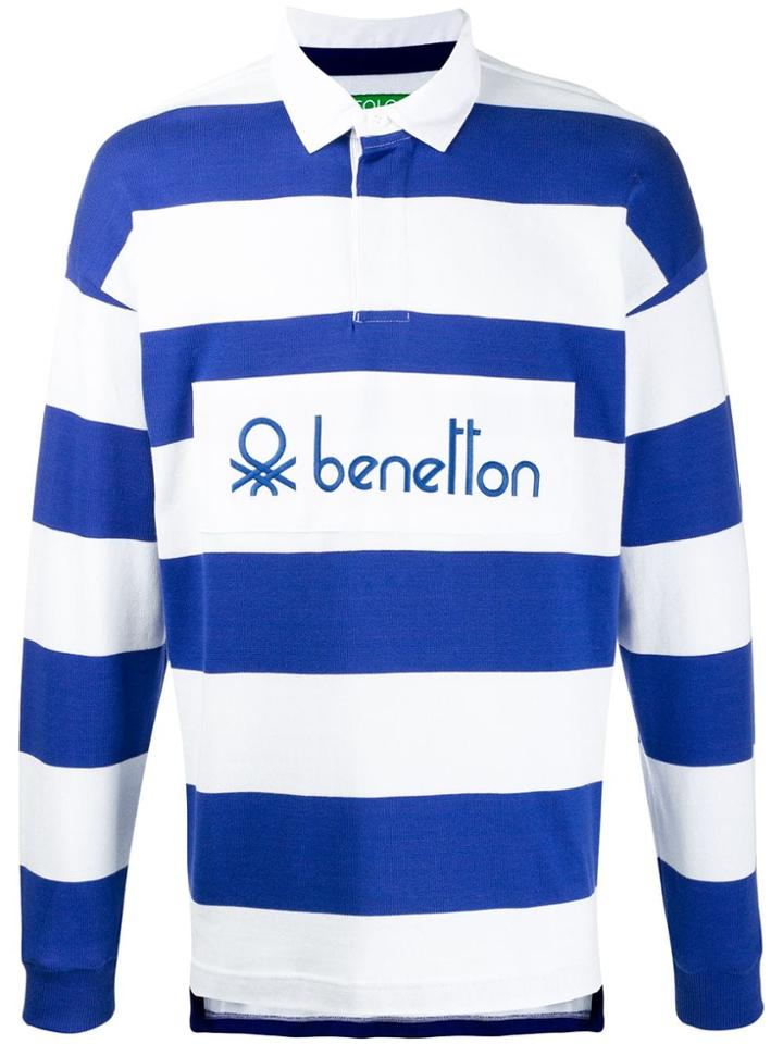 Benetton Long Sleeved Polo Shirt - Blue