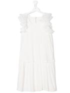 Chloé Kids Ruffled Sleeves Dress - White