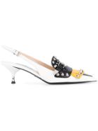 Prada Studded Pump - White