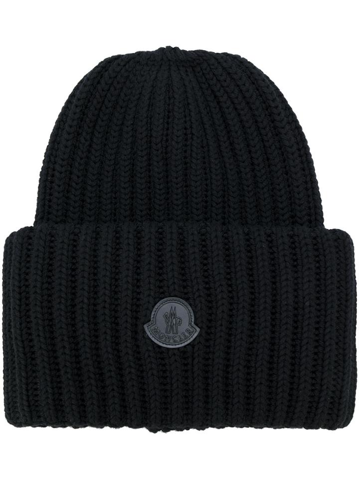 Moncler Cable Knit Beanie - Black