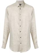 Giorgio Armani Micro Check Shirt - Brown