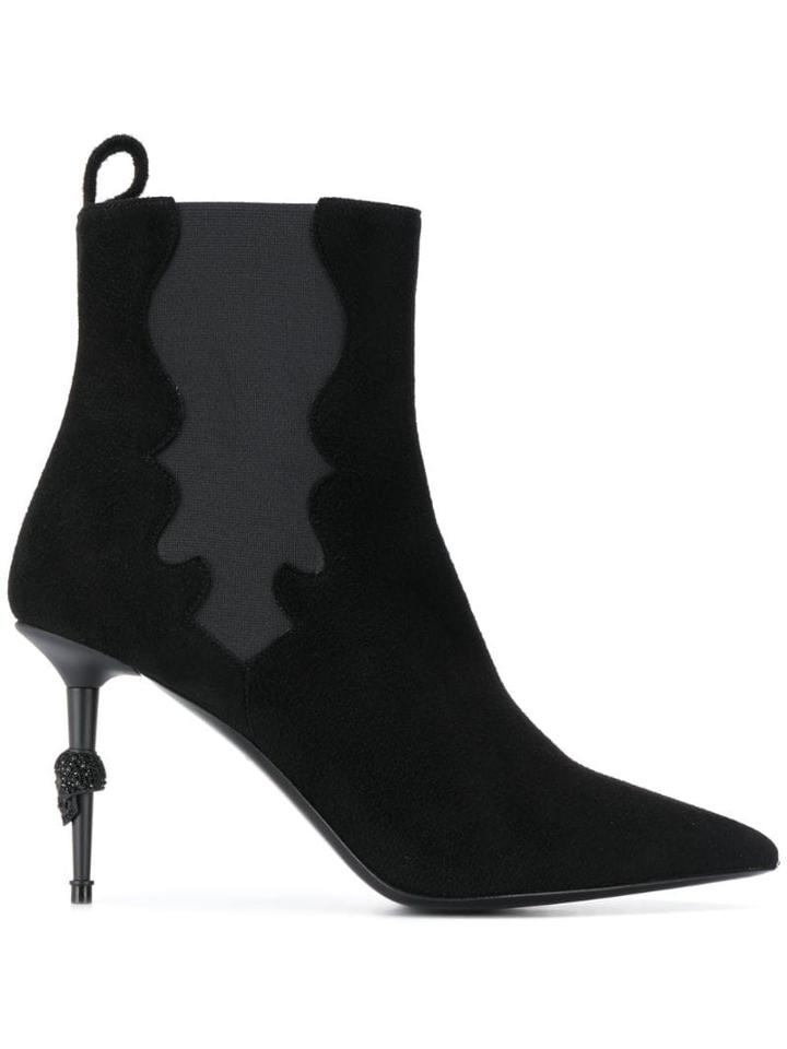Philipp Plein Skull Stiletto Boots - Black