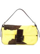 Fendi Vintage Mamma Baguette Shoulder Bag - Yellow
