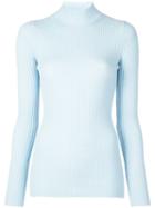 Kwaidan Editions Ribbed Turtleneck Sweater - Blue