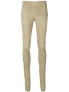 Joseph - Skinny Leggings - Women - Cotton/lamb Skin/spandex/elastane - 42, Green, Cotton/lamb Skin/spandex/elastane