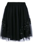 P.a.r.o.s.h. - Sequin Embellished Full Skirt - Women - Polyamide/acetate/viscose - M, Black, Polyamide/acetate/viscose