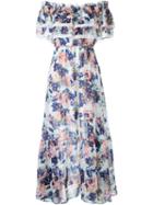 Guild Prime Floral Off-shoulder Maxi Dress, Women's, Size: 36, Blue, Polyester