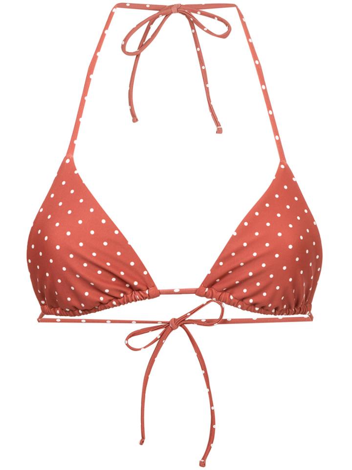 Matteau String Triangle Bikini Top - Yellow & Orange