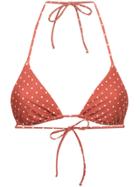 Matteau String Triangle Bikini Top - Yellow & Orange