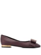 Anna Baiguera Bow-embellished Ballerina Shoes - Purple