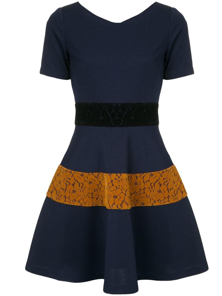 Guild Prime Lace Panelled Dress - Blue