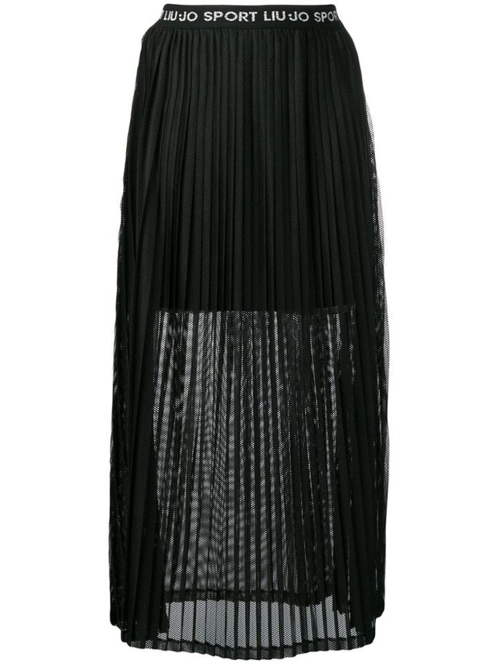 Liu Jo Pleated Midi Skirt - Black