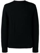 Les Hommes Distressed Knit Jumper - Black