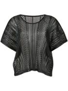 Pleats Please By Issey Miyake - Lace Cut Top - Women - Polyester - 5, Black, Polyester