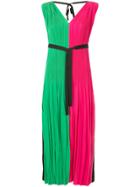 Han Ahn Soon Pleated V-neck Dress - Green