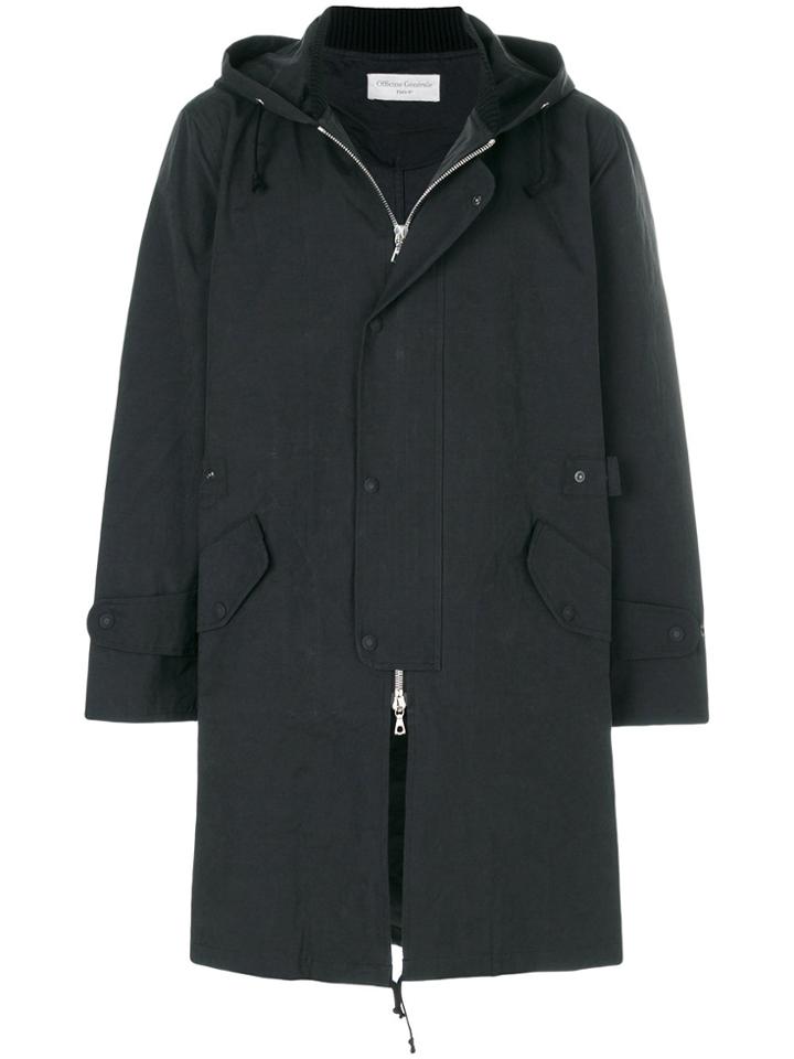 Officine Generale Hooded Parka - Black