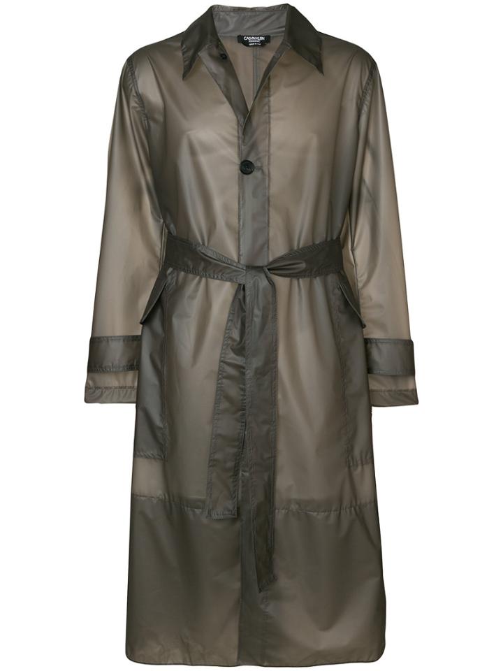 Calvin Klein 205w39nyc Long Trench Coat - Grey