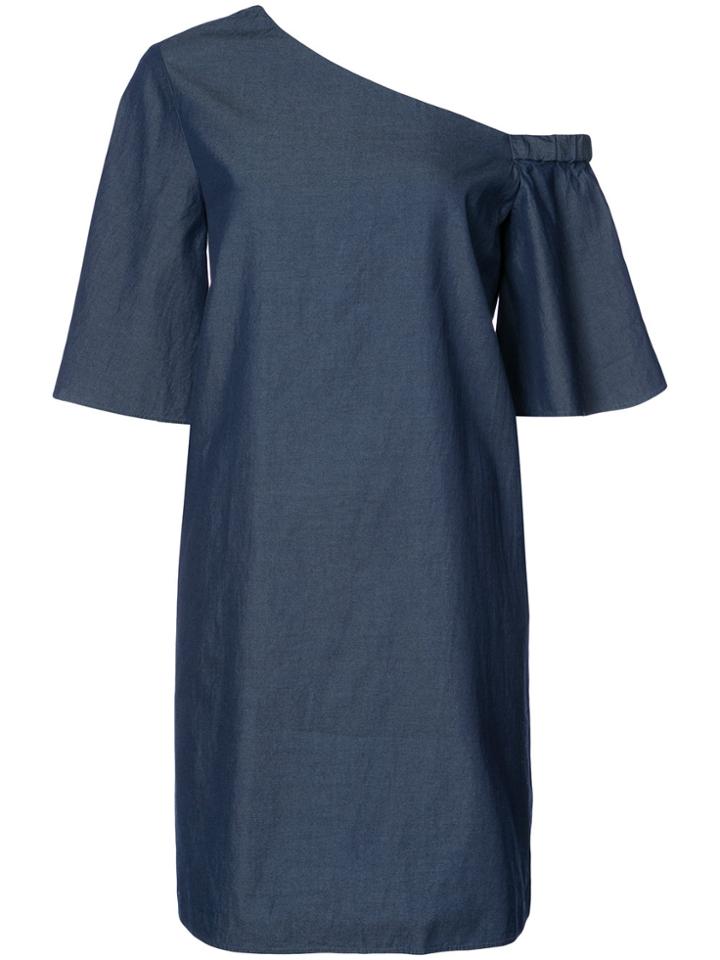 Tibi One Shoulder Dress - Blue