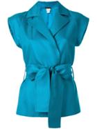 Versace Pre-owned Belted Waistcoat - Blue