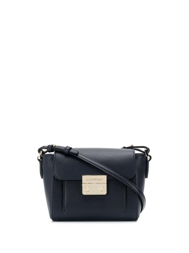 Emporio Armani Foldover Top Crossbody Bag - Blue