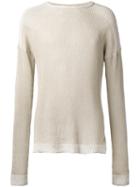 Lost & Found Rooms Crew Neck Sweater, Size: Small, Nude/neutrals, Cotton