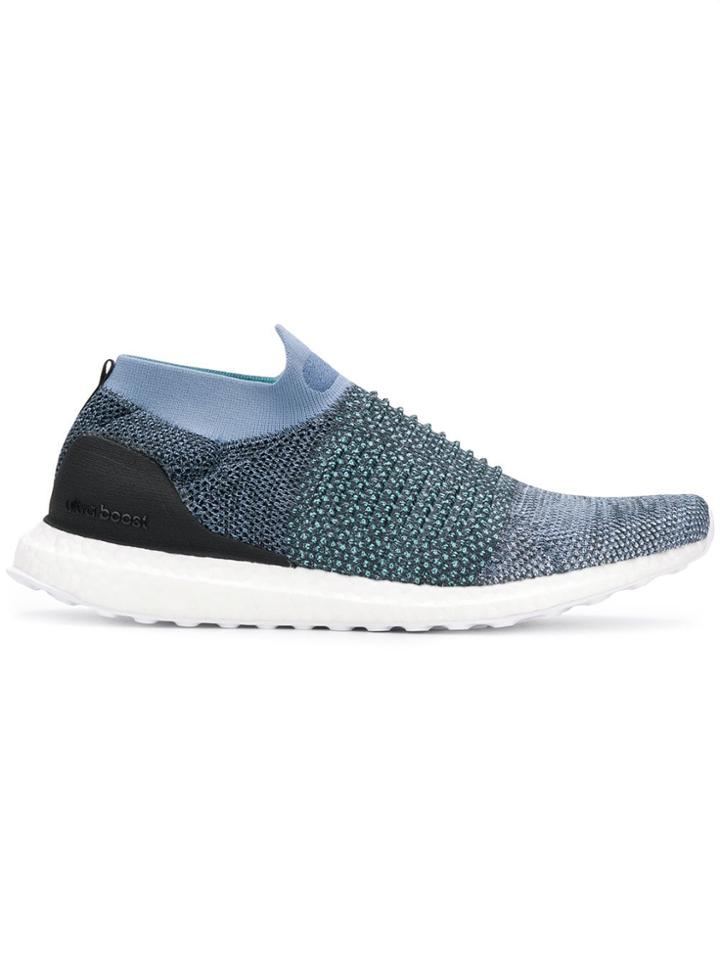 Adidas Raw Flyknit Slip On Sneakers - Blue