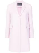 Les Copains Single Breasted Coat - Pink & Purple
