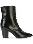 Jill Stuart Seline Lace-up Ankle Boots - Black
