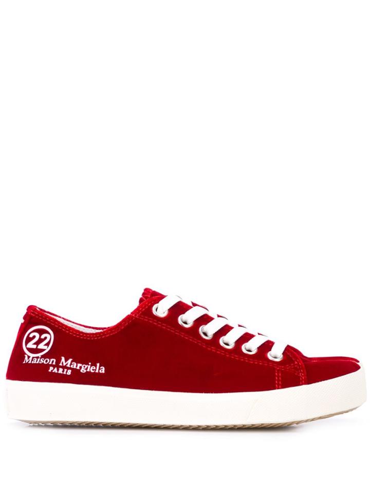 Maison Margiela Tabi Velvet Sneakers - Red