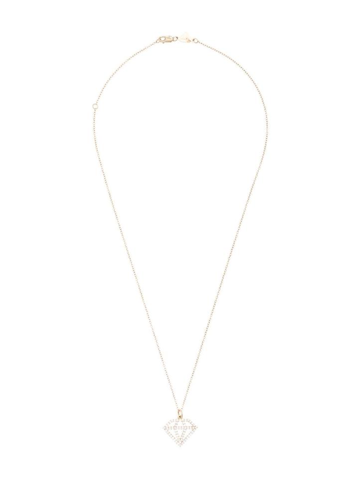 Alison Lou 14kt Yellow Gold Diamond Pendant Necklace