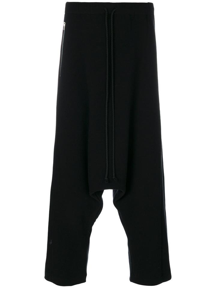 Lost & Found Ria Dunn - Extreme Drop Crotch Joggers - Men - Cotton - L, Black, Cotton