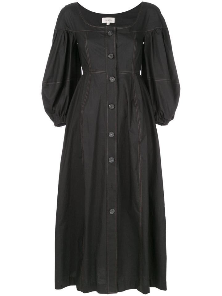 Isa Arfen Denim Panelled Dress - Black