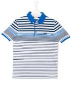 Boss Kids Striped Print Polo Shirt, Boy's, Size: 16 Yrs, White