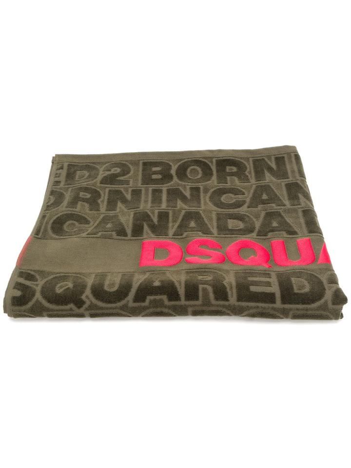 Dsquared2 Logo Beach Towel - Green