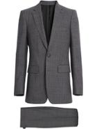 Burberry Slim Fit English Pinstripe Wool Suit - Grey