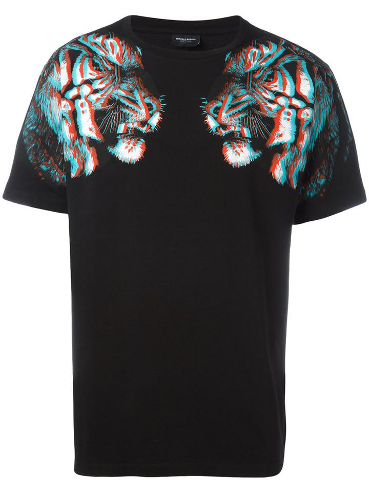 Marcelo Burlon County Of Milan - Tiger Hologram Print T-shirt - Men - Cotton/polyester - M, Black, Cotton/polyester