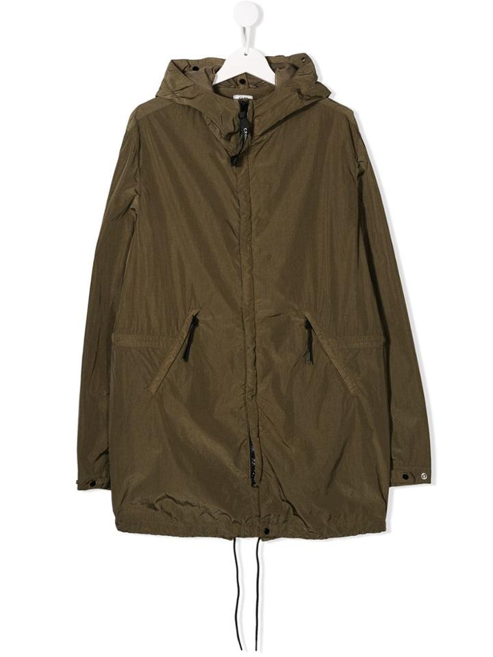 Cp Company Kids Hooded Jacket - Green