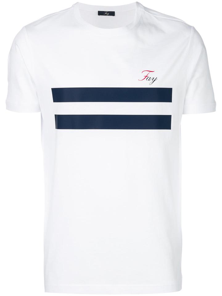 Fay Striped T-shirt - White