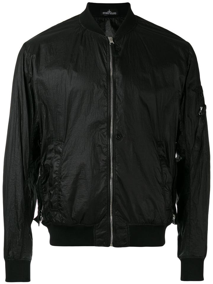 Stone Island Shadow Project Bomber Jacket, Men's, Size: Large, Black, Polyamide