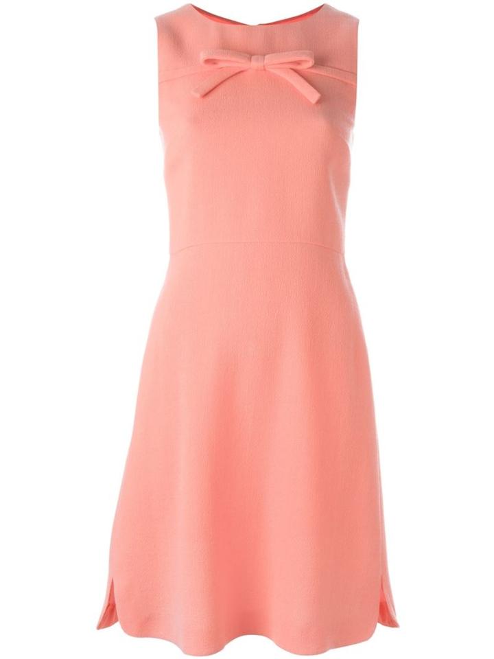 Boutique Moschino Front Bow Dress, Women's, Size: 46, Pink/purple, Polyester/acetate/virgin Wool