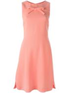 Boutique Moschino Front Bow Dress, Women's, Size: 46, Pink/purple, Polyester/acetate/virgin Wool